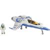 Mattel Buzz Lightyear La vera storia di Buzz Serie Hyperspeed Navetta Spaziale XL-15 lunga 3,2 cm e Action Figure di Buzz Lightyear da 15,2 cm, Giocattolo per Bambini 4+ Anni, HHJ95