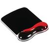 Acco brands Kensington Tappetino Mouse Antiscivolo con Poggiapolsi Ergonomico Duo Gel, colore nero/rosso, per Mouse Ottici e Laser, 62402.