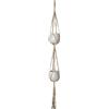 Artevasi Nodo Macrame, Corda di Cotone Macrame Plant Hanger per Casa, Appendiabiti per 2 vasi da fiori, Decorazione di interni ed esterni, Doppio Quadrato Naturale 120CM
