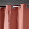 Douceur d'Intérieur, Tenda doccia con occhielli Clipsable (180 x 200 cm) Dotty Terracotta, Microfibra Goffrata