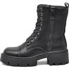 IF FASHION Stivali Stivaletti Anfibi Combat boots Scarpe da Donna Con Platform Zip Cerniera 6646 nero N.36