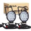 PICAA 2 pezzi 42W 4 Pollici Faro da lavoro a LED da con magnete base magnetica accendisigari faretti portatili a LED rotondi da per Auto Barca FUORI STRADA 4X4 SUV ATV UTV Camion 12V 24V