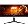 AOC Gaming U34G3XM - Monitor WQHD da 34 pollici, 1 ms MPRT, 144 Hz, FreeSync Premium, HDR10 (3440x1440, HDMI, DisplayPort), colore nero