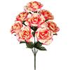 DRW Set di 6 bouquet rose rose in bouquet 8 teste 50 cm altezza