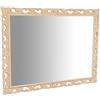 Biscottini Specchio grande da parete e da terra 172x132x6 cm | Specchio da parete grande con cornice in legno | Specchio da terra grande