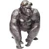 Kare Design Deko Figur Monkey Beach, nero/oro, oggetto decorativo, Gorilla, scimmia, deco animali esotici, dettagli fatto a mano, 20x20x14 cm (H/B/T)
