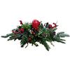 DRW Centro Natale per Tavolo con Candela in tonalità Verdi e Rosse, Multicolore, 70x40