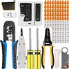 MAYLINE-TECH MAYLINE RJ45 Ethernet Pinza Crimpatrice, Strumenti Kit di Rete 8P 6P RJ12 RJ11 CAT5 CAT6 Cirmpatura Manutenzione del Kit LAN Tester Spellafili (Grigio)