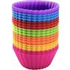 AVANA Stampi per Muffin Riutilizzabili in Silicone di Alta Qualità - Set da 20 Pirottini Ecologici, 7 Colori