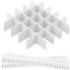 Hantoc 12 Pezzi Divisori per Cassetti Regolabili, Divisori per Cassetti in Plastica Organizzatore per Cassetti Separatori per Cassetti per Ufficio, Bagno, Cucina o Camera da letto 32.4 x 7cm Bianco