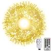 CORST Catena luminosa per esterni, 100 m, per interni, impermeabile, lunga catena luminosa da giardino, per esterni, alimentata a corrente con telecomando e timer, 8 modalità