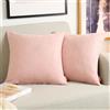 Blumtal Federe Cuscini Divano in Ciniglia, Copricuscini Divano, Federe Cuscino Divano, 2 Pezzi, 60 x 60cm, Rosa