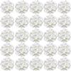 FagusHome 30 teste di fiori artificiali di ortensia, 18 cm, con steli, fiori finti, per decorazioni (crema bianca)
