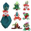 Bekeify Portatovaglioli Natalizi 6Pcs Renna Anelli per Tovaglioli da Tavola Anelli Tovagliolo Natale in Legno Babbo Natale Portatovagliolo Decorazione per Feste di Compleanno di Nozze