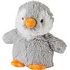 Warmies Peluche Pinguino Grigio, Orsacchiotto ponderato completamente riscaldabile Leggermente profumato con lavanda francese essiccata, Peluche caldo o freddo Taglia Junior