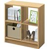 Muebles Pitarch Scaffale/Libreria Turín 4 Cubi, 70 x 66 x 32 cm (altezza x larghezza x profondità), Colore Quercia