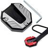 Amacoam Piastra di Estensione Cavalletto Laterale Prolunga Universale Moto Antiscivolo per Staffe Laterali Piastra Ingranditore Estensione Cavalletto Laterale in Alluminio CNC Moto Cavalletto Ingranditore