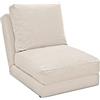 EVERGREENWEB MATERASSI & BEDS EVERGREENWEB - Divano Letto Futon - Divano Letto Tatami allungabile - Poltrona Letto - Divano 1 posto da Pavimento Regolabile con Comodo cuscino - Materasso singolo Colore beige | Hoshi