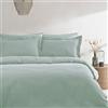 furn. The Linen Yard Set Copripiumino, Cotone Lino, Schiuma Marina, Single, W137cm x L200cm (Duvet Cover), W50cm x L75cm (Pillow Case)