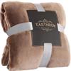 TASTHROW Coperta Vellutata in Pile (Caffè leggero, 130x180cm)