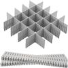 Hantoc 12 Pezzi Divisori per Cassetti Regolabili, Divisori per Cassetti in Plastica Organizzatore per Cassetti Separatori per Cassetti per Ufficio, Bagno, Cucina o Camera da Letto 32.4 x 7cm Grigio