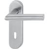 HOPPE Amsterdam 10720685 - Maniglia per oggetti in acciaio inox opaco su piastra corta BB