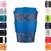 Ecoffee Cup 12oz 350ml Ecoffee Cup Riutilizzabile Eco-Friendly 100% a base vegetale tazza di caffè con coperchio e manica in silicone - Tazza da viaggio senza melamina, Dotonbori