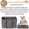 Borsa Sauna Bagging per cani piccoli per trattamenti all'ozono, ideali per toelettatura o veterinari.