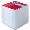 Herlitz 9 x 9 x 9 cm cubo Note scatola trasparente con fogli bianco