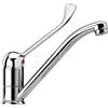 LED LEDS RUBINETTO MISCELATORE LAVABO COMANDO A GOMITO LEVA LUNGA CLINICA RISTORANTE