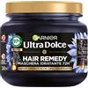 Garnier Ultra Dolce Carbone Magnetico, Maschera Idratante Hair Remedy, 94% Origine Naturale, 1 Minuto Di Posa, Per Lunghezze Secche, Senza Siliconi, 340 Ml