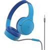 Belkin SoundForm Mini Cuffie on-ear con filo per bambini, headset over-ear per bambini con microfono per didattica a distanza, scuola, viaggi e videogiochi, per dispositivi con AUX da 3,5 mm - Blu
