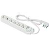 FANTON 47430ECO Multipresa 6 posti OMEGA ECO RELIFE 6 prese bipasso/schuko 2P+T 16A cavo 1,5 m spina a squadra grande16A + interruttore bipolare luminoso