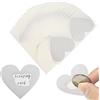 AIYONG 50 pezzi Gratta e Vinci Adesivo Etichette, Scratch Sticker, Etichette Adesive Cuore, Etichette di Colori da Grattare per Matrimonio, Valentino, Compleanno, Regalo Biglietto d'Invito, Festa Fai da Te