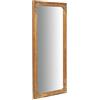 Biscottini specchio da parete bagno e camera 37x84x5 cm | Specchio ingresso da parete con ganci | Specchio oro