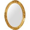 Biscottini specchio da parete bagno e camera 95x75x7 cm | Specchio ingresso da parete con ganci | Specchio oro