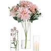 Glasseam Cilindro Vaso Di Fiori In Vetro Trasparente, 3 Pezzi/Set Glasseam Modern Basic Vasi Per La Decorazione Della Tavola Centrotavola Matrimoni Fiori Rose Pampa Per Soggiorno Ornamenti, 15/20/25 Cm Alto