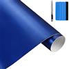 NewL 30 cm x 150 cm blu spazzolato in acciaio inox metallico pellicola avvolgente in vinile opaco spazzolato cromato adesivo foglio adesivo per auto per mobili portatili motore