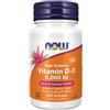 NOW Foods Vitamina D3 5000 IU 240 capsule molli