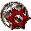 Städter 966322 Tagliapasta con espulsore Esterno in Acciaio Inox, Argento/Rosso, 4,8 x 4,8 x 4,8 cm