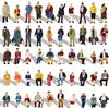 Evemodel 100Pz Dipinte Figure Dipinte Verniciata Treno Modello Persone 1:87 Scala Ho Verniciata