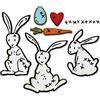 Sizzix Set di fustelle Sizzix Thinlits, confezione da 15 pezzi, motivo coniglietto di Tim Holtz, 666293