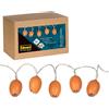 Idena 31245 - Catena luminosa a LED di Pasqua con 10 LED bianchi caldi in uova di Pasqua marroni realistiche, a batteria, con timer di 6 ore, lunga circa 1,2 m, decorazione pasquale