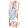 DOMO PAK LIVING Indossatore in bamboo con svuotatasche in metallo