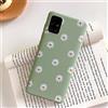 ZTOFERA Cover Posteriore in TPU per Samsung Galaxy A41, Custodia Morbida in TPU Opaca con Motivo Margherita Cover Protettiva Sottile Leggera per Samsung A41 - Verde