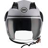 BHR Casco Demi-Jet 804 TOP| Casco Scooter Omologato ECE | Casco Motorino con Visiera Antigraffio e Sgancio Micrometrico | Bianco | XL