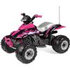 Peg Perego Corral T-Rex 330W Pink - Quad Elettrico Cavalcabile per Bambini dai 3 Anni con Luci LED, Suoni, 2 Marce e Retromarcia, Batteria Ricaricabile 12V