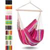 AMAZONAS - XL Sedia Pensile Brasil | Sedia sospesa senza supporto, fatta a mano in Brasile | Portata max 150 kg, seduta 1,6m x 1,3m, asta 1,1m | Colore: Grenadine