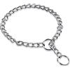 LONSVTTU Collare In Metallo per Cani Collari a Catena per Cani Collare a Catena con Strozzatore per Cani in Acciaio Collare Antiscivolo Girocollo da Passeggio per Addestramento Animali 6 mm x 55 cm