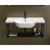 Ceramica Globo - Mode Lavabo installazione sospesa 80.49 + struttura sospesa acciaio nero - ME080BI + ME002SAR